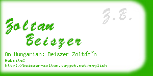 zoltan beiszer business card